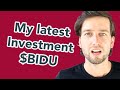 I'm investing in Baidu Shares. Why I think it is interesting to look at $BIDU 百度 Stock.