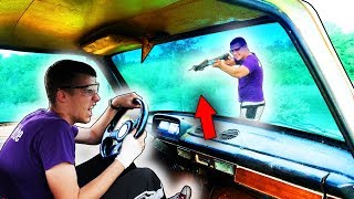 Что если ГАРПУНОМ ВЫСТРЕЛИТЬ в ЛОБОВОЕ СТЕКЛО.??! Что если ГАРПУНОМ ВЫСТРЕЛИТЬ в ЛОБОВОЕ СТЕКЛО.??!