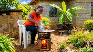 Peaceful Days in My African Village 🌿| PLANTING Fresh Vegetables & Cozy Family Dinner 🍛🌙