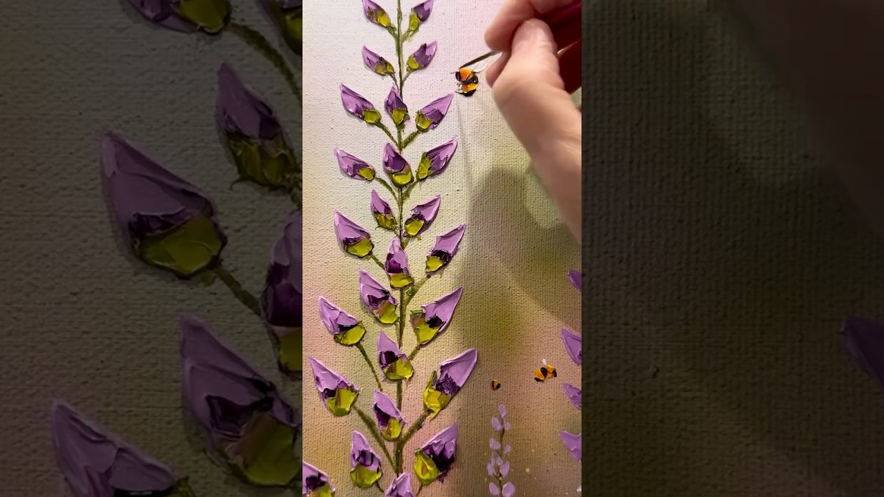Blurry airbrush skies + chunky paint flowers. 👀🌸Artist: Sarah Macdonald #arthistory #artist