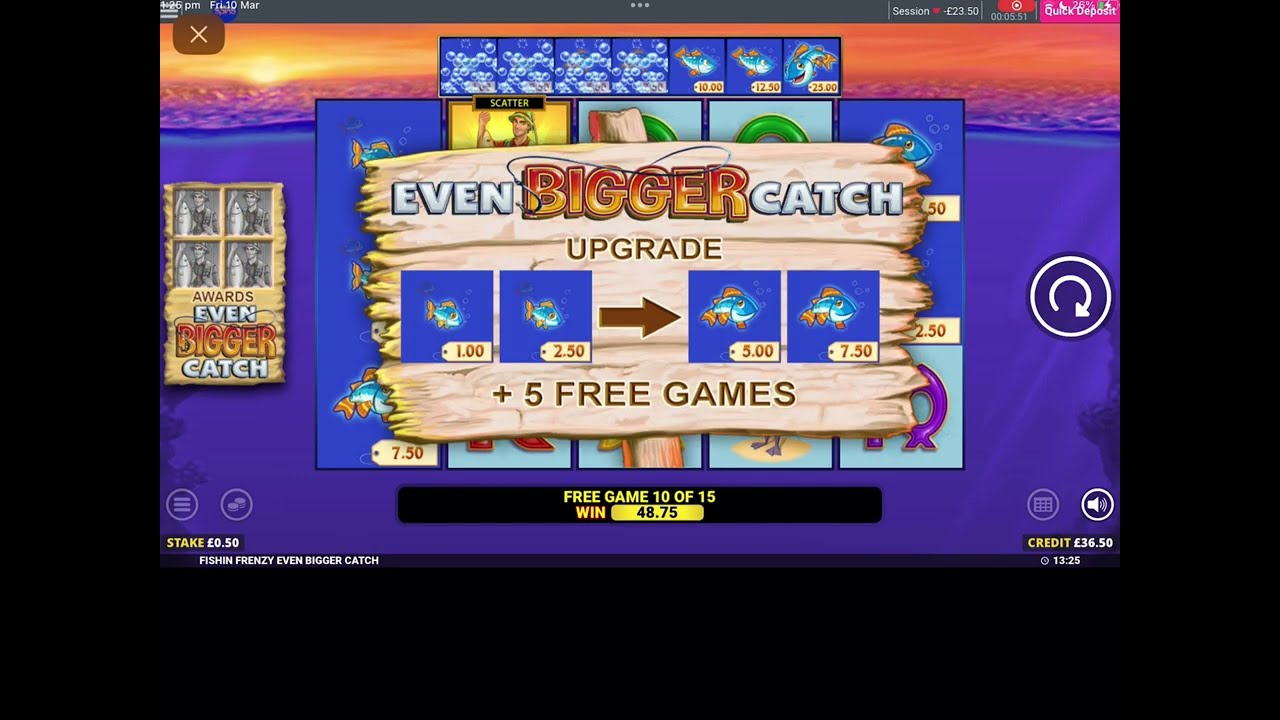 🐟 Fishin frenzy even bigger catch BONUS 🐠 