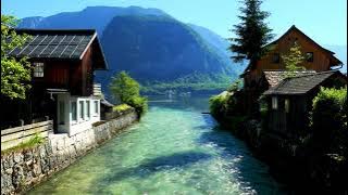 Peaceful River Flowing Sound. Gentle River, Relaxing Nature Sounds. White Noise for Sleep, Study.