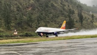 🌧️ Blessed Rainy Day Scene at Paro International Airport[4K]