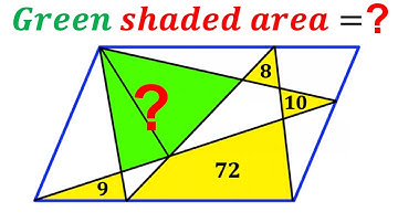 Can you find area of the Green shaded region? | (Parallelogram) | #math #maths | #geometry