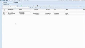 Deskera CRM Adding a new campaign first step