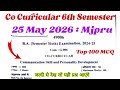 ba 6th semester co curricular communication skills and personality development 2026 mjpru university
