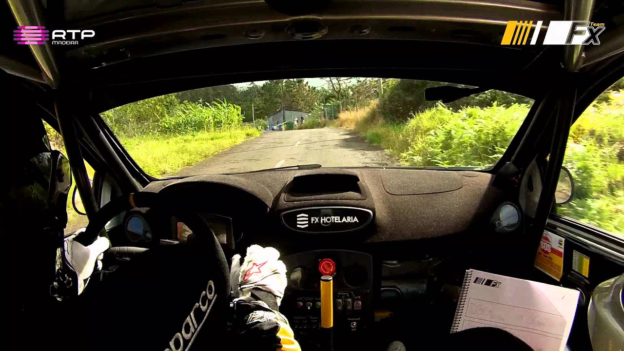 Onboard João Silva - Ana Sofia Correia Renault Clio R3 Rali Vinho Madeira 2014 Pec 8
