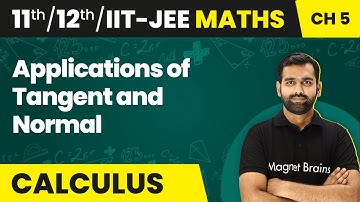 Applications of Tangent and Normal - Application of Derivatives | Class 11/12/IIT-JEE Maths