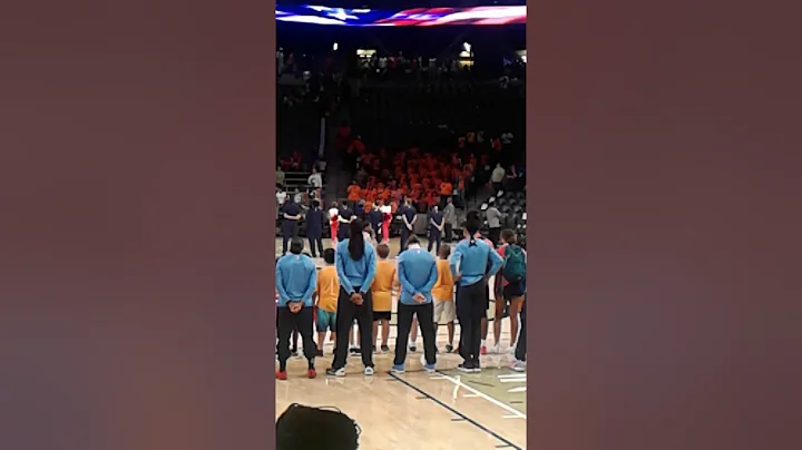 Brianna Yancey singing at Atlanta Dream WNBA game