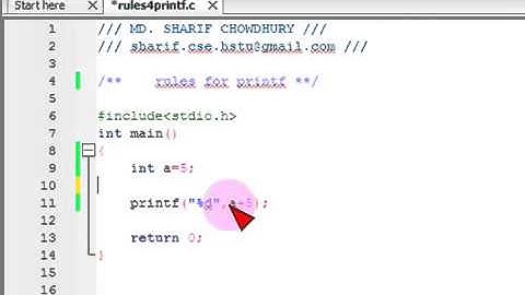 Bangla C programming tutorial 20  Rules 4 printf   YouTube