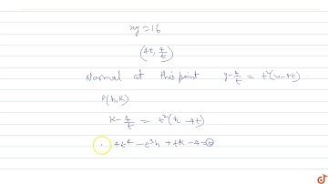 A point P moves such that sum of the slopes of the normals drawn from it to the hyperbola xy=16...