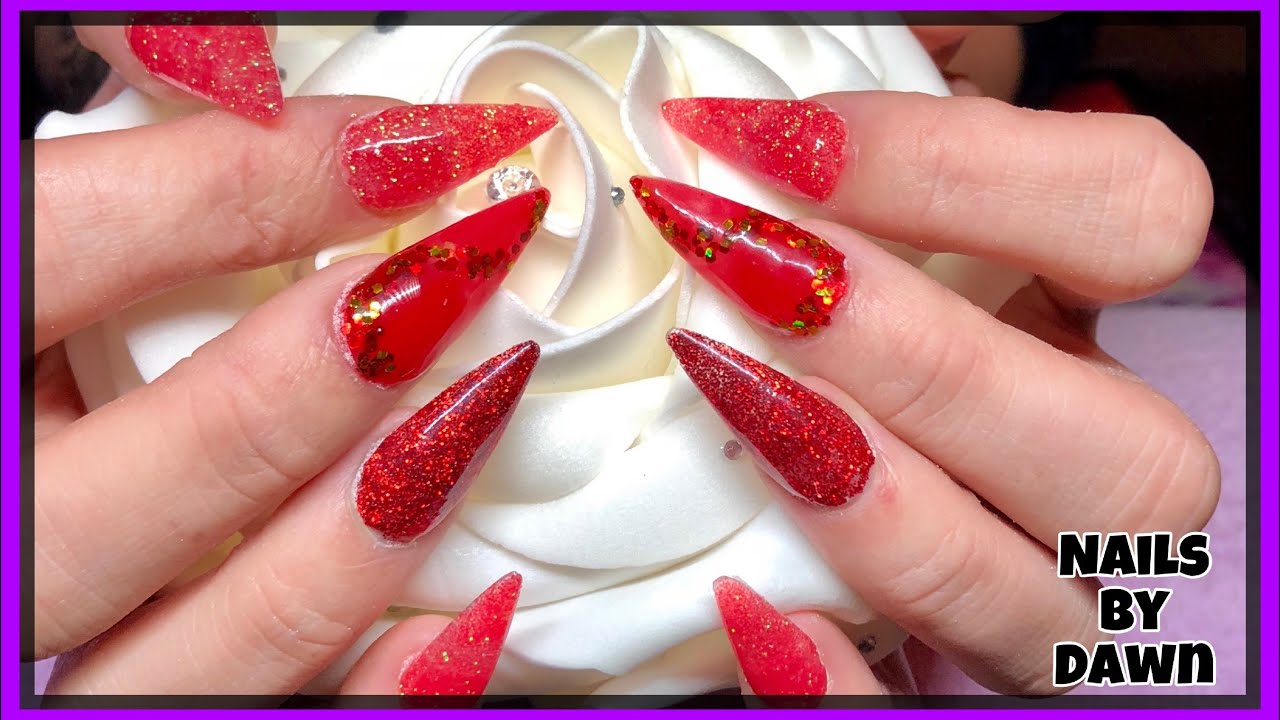 1. Silver Glitter Christmas Nail Design - wide 1