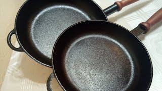 картинка: ОБЖИГ и ТЕСТИРОВАНИЕ ЧУГУННЫХ СКОВОРОДОК ! АНТИПРИГАРНОЕ ПОКРЫТИЕ !