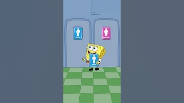 Wrong Restroom 😱😱😱 #spongebobmod