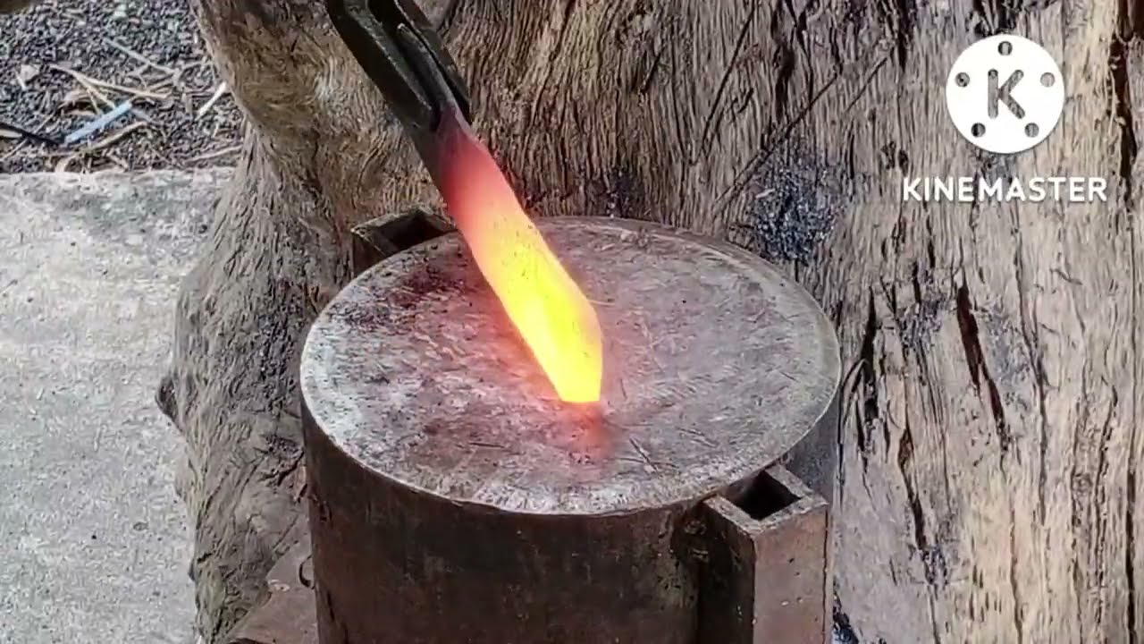 ตีขึ้นรูปมีดเหน็บด้วยตลับลูกปืนหรือbearing52100 (knife bearing)