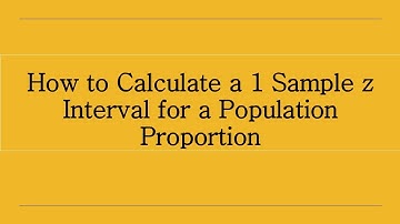 Calculating a One-Sample z Interval for a Population Proportion — By Hand & Using Stapplet