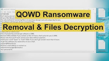 QOWD Ransomware [.qowd Files] Virus Removal + Files Decryption
