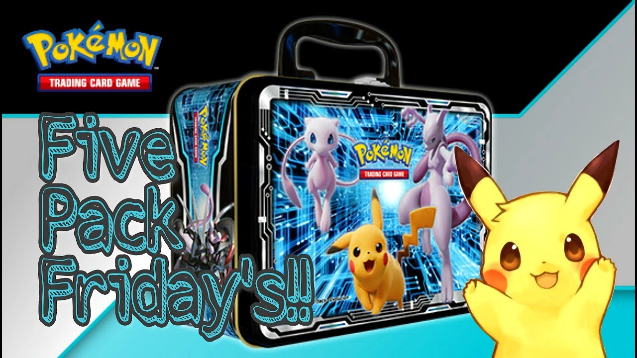 Five Pack Friday's!! OPENING POKEMON MEWTWO STRIKES BACK TIN FEATURING ...