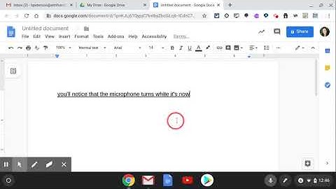 Entering Text using Dictation in ChromeOS