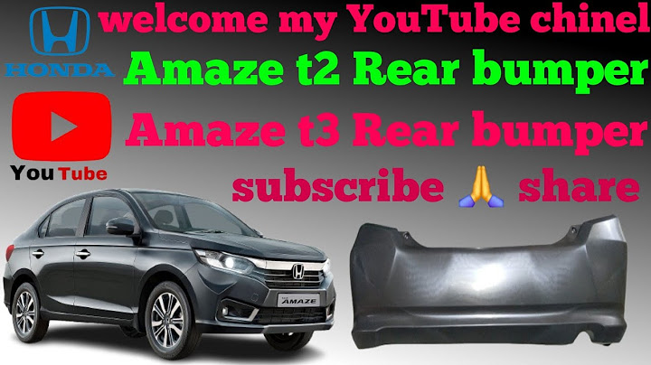 Honda Amaze t2 Rear bumper and Rear t3 bumper