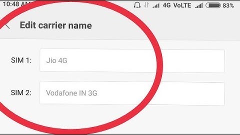 How To Edit Carrier And Sim Name in Android