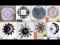 10 Beautiful Design Wall Clock Making || Best Out of Waste
