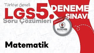 Nisan 2025 - Lgs 5. Deneme Sınavı Matemati̇k Çözüm Videoları