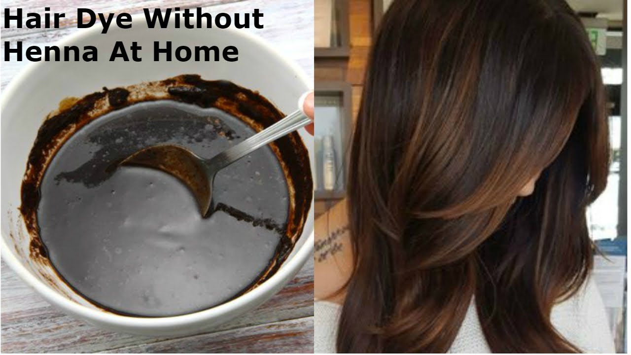 HOMEMADE Hair Dye(Without Heena)|How To Dye Hair(Brown)At Home With Home  Ingredients - YouTube