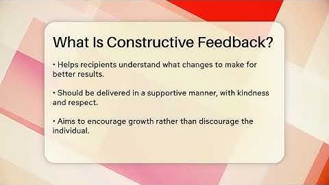 What Is Constructive Feedback? - The Personal Growth Path