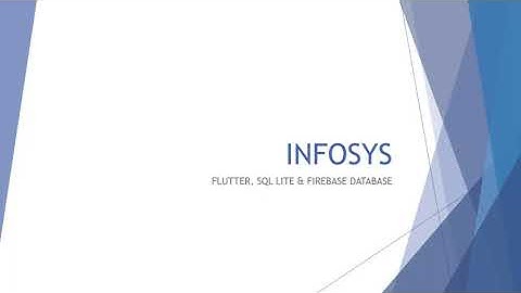 Infosys Flutter, SQL Lite and Firebase IQ Experienced - #flutter #sqllite #firebase