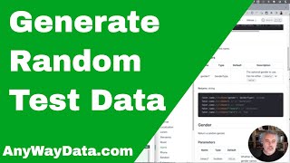 Generate Test Data Using AnyWayData.com and Faker fake function