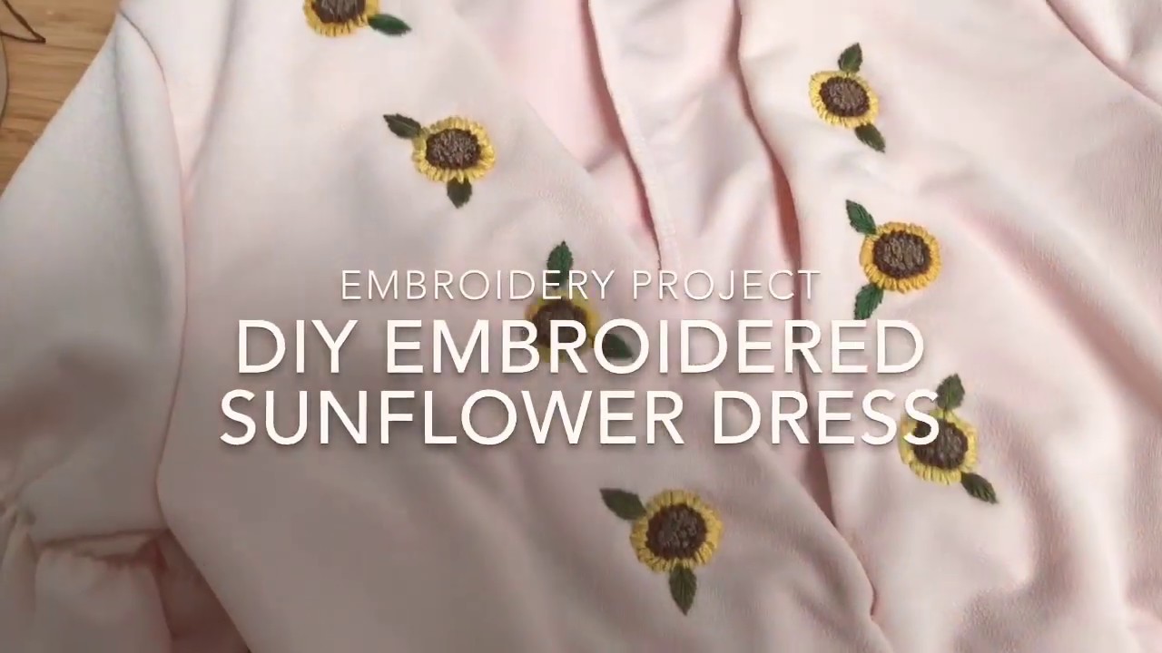 diy embroidered dress Hot Pink Embroidered Dress