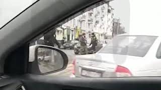 Видео С Места Стрельбы В Грозном, Часть Улицы Перекрыта