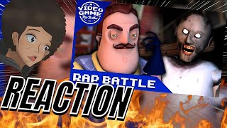 AfroLegacy Reacts To Granny vs Hello Neighbour - Video Game Rap Battle (SFM)