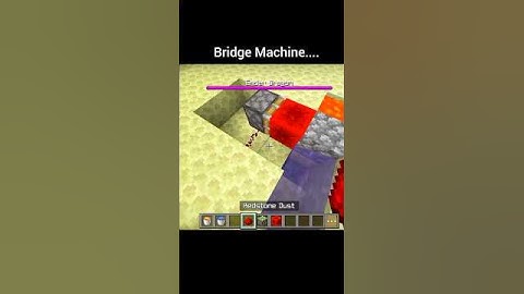 Minecraft: Auto Bridge Machine... #minecraft #gaming #memes #kingtigergamer99