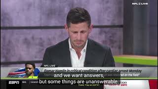 Dan Orlovsky prays for Damar Hamlin on Live TV