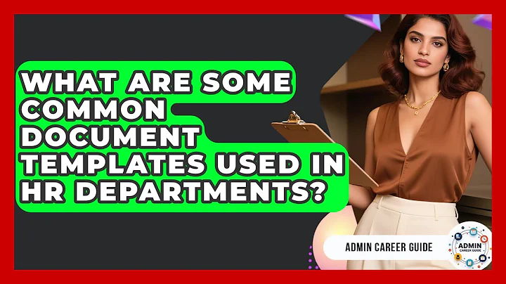 What Are Some Common Document Templates Used In HR Departments? - Admin Career Guide