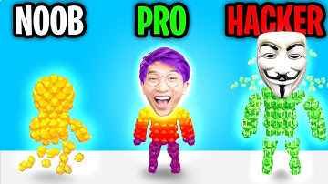 Can We Go NOOB vs PRO vs HACKER In PIXEL RUSH!? (ALL LEVELS!)