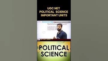 UGC NET Political Science Important Units | Pradyumn Sir #shorts #ugcnet #politicalscience #nta