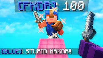 Getting Hackusated By A 100 FKDR Bedwars Player
