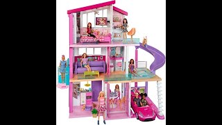 Распаковка огромного дома барби «Barbie Dreamhouse Dollhouse with Pool, Slide and Elevator»