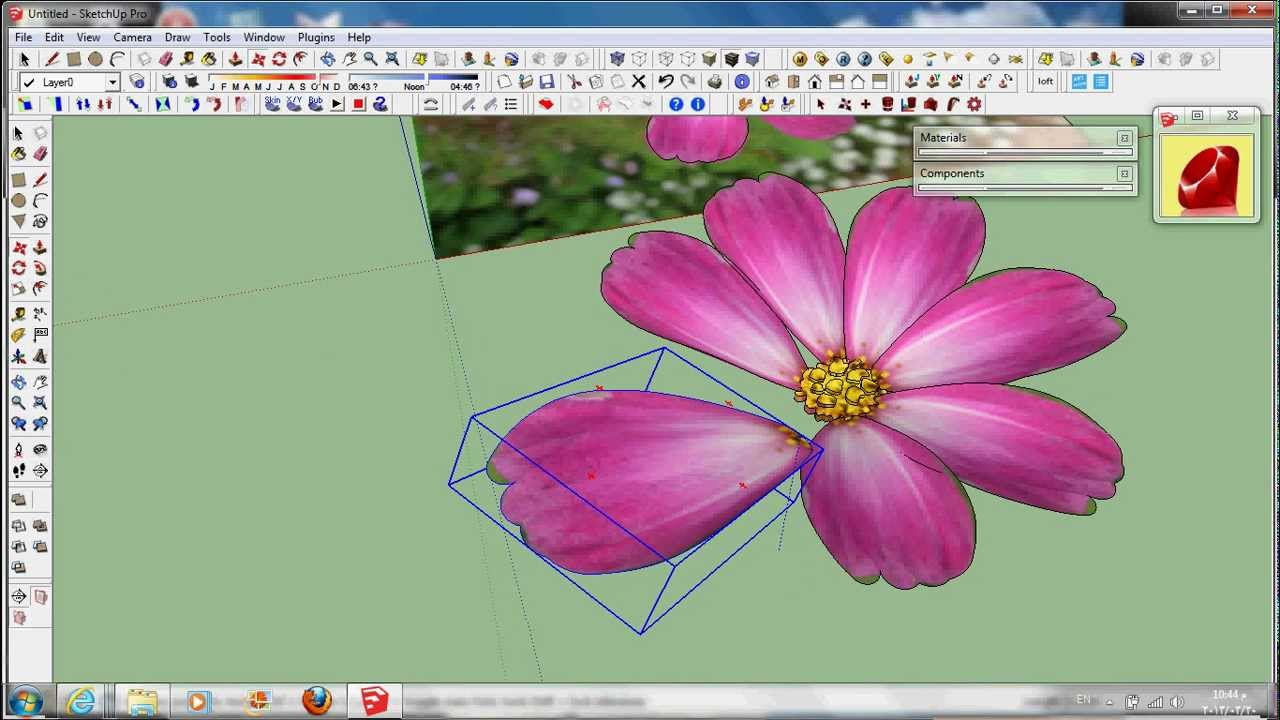How To Make Flower By Google Sketchup Google Sketchup Flower Making Camera Drawing