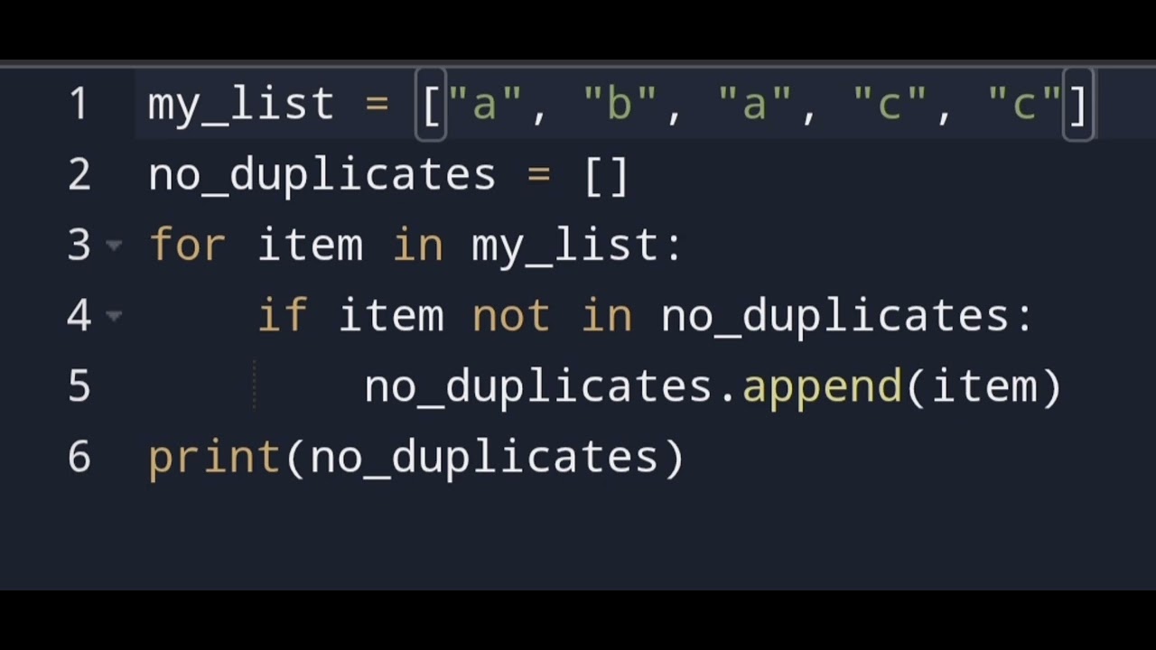 How to delete #duplicates from a list in a python in a #generic way ...
