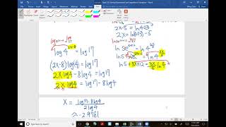 Topic 28: Solving Exponential and Logarithmic Equations Part 1