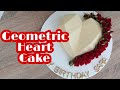 How to make GEOMETRIC HEART CHOCOLATE CAKE with Fresh Roses | Step by step