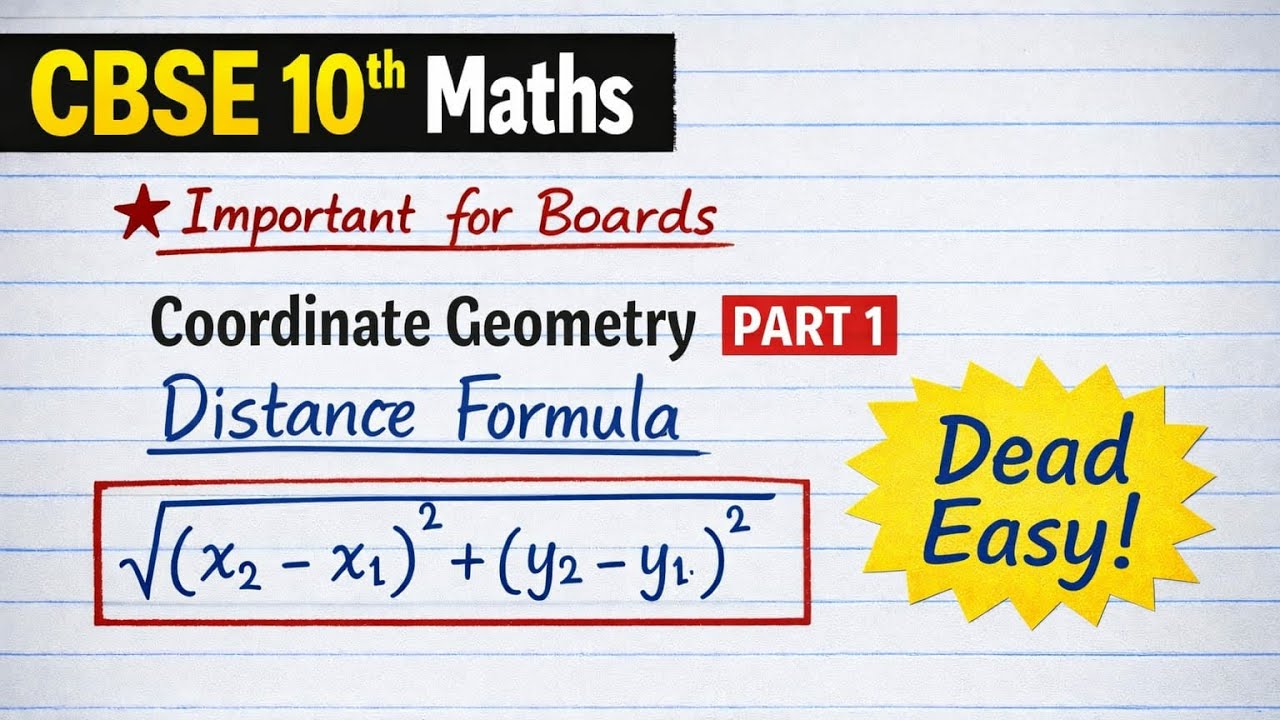 Distance Formula Made Dead Easy🔥|Coordinate Geometry Part 1 | Class 10 Boards#cbse#maths#boards 