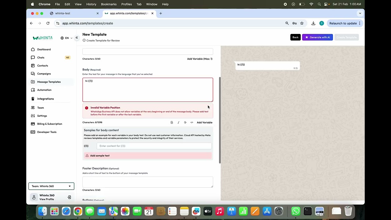 Whinta Shopify Integration Tutorial