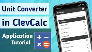 How to use Unit Converter to Convert Units ( Temperature, meter, time, force...) in ClevCalc App screenshot 1