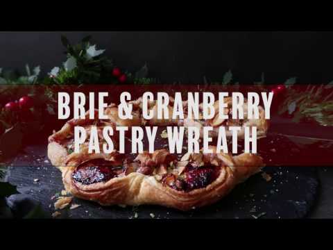Brie & cranberry pastry wreath