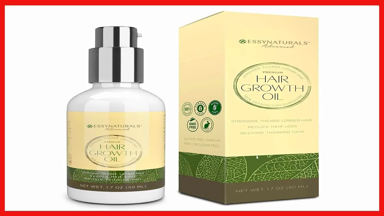 EssyNaturals Hair Growth Oil with Caffeine and Biotin For Stronger